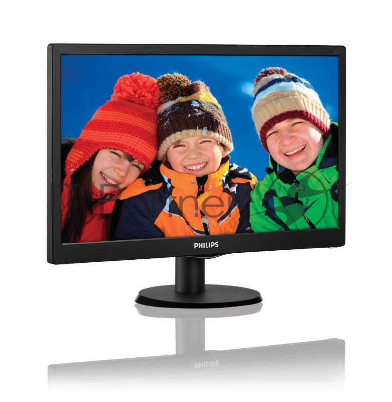 Монитор 19.5 PHILIPS 203V5LSB26/62(10) Black (LED, LCD, Wide, 1600x900, 5 ms, 90°/50°, 200 cd/m, 10M:1)