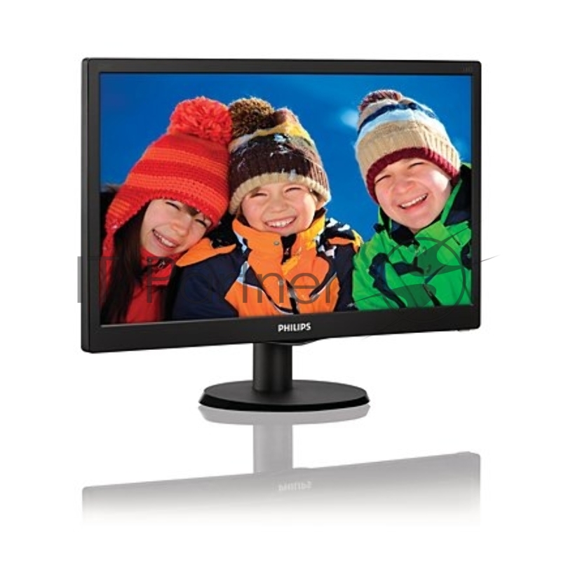 Монитор 19.5 PHILIPS 203V5LSB26/62(10) Black (LED, LCD, Wide, 1600x900, 5 ms, 90°/50°, 200 cd/m, 10M:1)