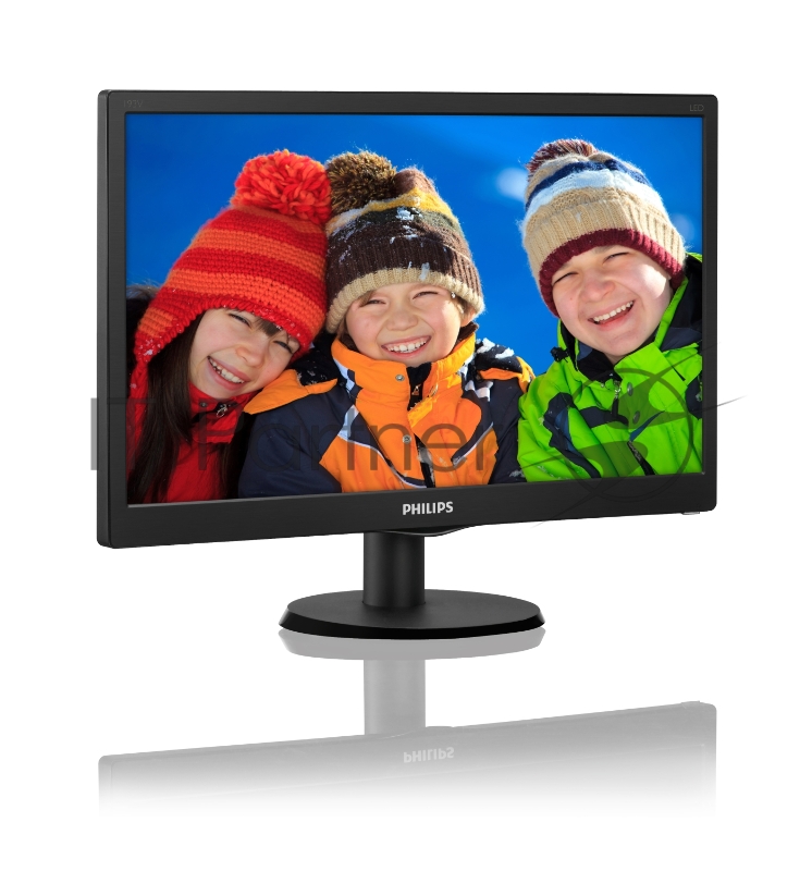 Монитор 19.5 PHILIPS 203V5LSB26/62(10) Black (LED, LCD, Wide, 1600x900, 5 ms, 90°/50°, 200 cd/m, 10M:1)