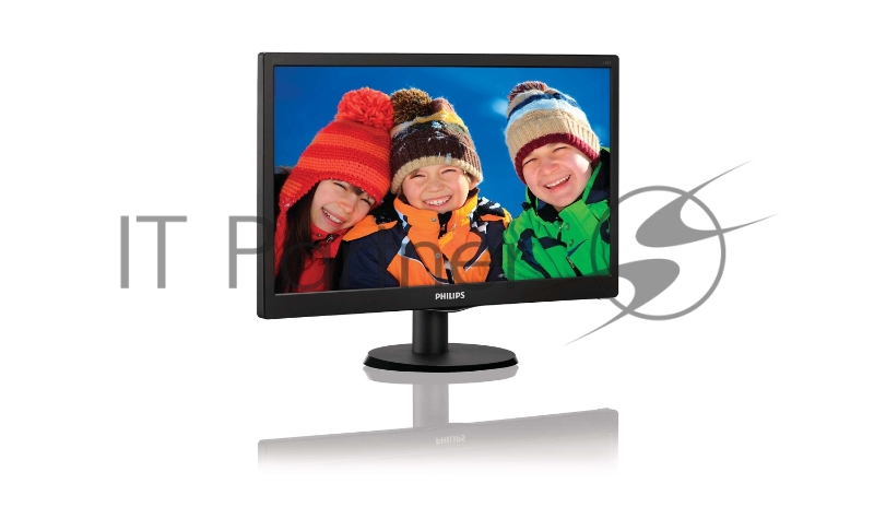 Монитор 19.5 PHILIPS 203V5LSB26/62(10) Black (LED, LCD, Wide, 1600x900, 5 ms, 90°/50°, 200 cd/m, 10M:1)