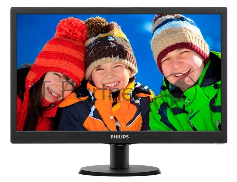 Монитор 19.5 PHILIPS 203V5LSB26/62(10) Black (LED, LCD, Wide, 1600x900, 5 ms, 90°/50°, 200 cd/m, 10M:1)