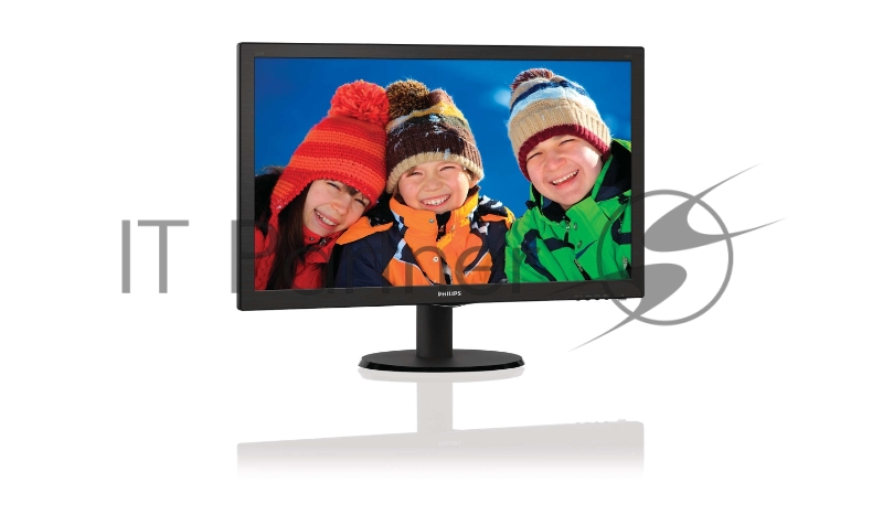 Монитор 21.5 PHILIPS 223V5LSB/10(62) Black (LED, LCD, Wide, 1920x1080, 5 ms, 170°/160°, 250 cd/m, 10M:1)