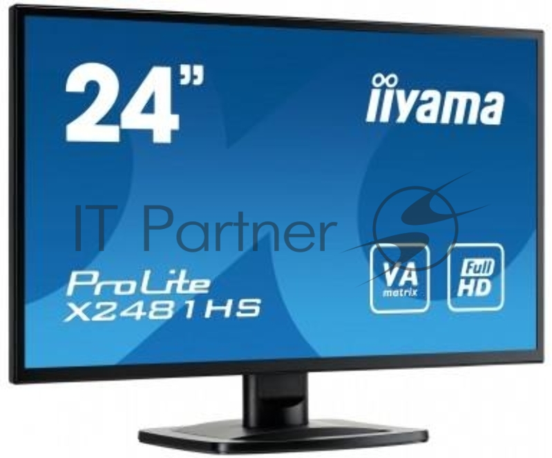 Монитор Iiyama 23.6 X2481HS-B1 черный VA LED 6ms 16:9 DVI HDMI M/M матовая 250cd 178гр/178гр 1920x1080 D-Sub FHD 3.7кг