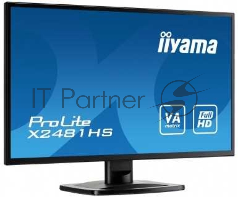 Монитор Iiyama 23.6 X2481HS-B1 черный VA LED 6ms 16:9 DVI HDMI M/M матовая 250cd 178гр/178гр 1920x1080 D-Sub FHD 3.7кг
