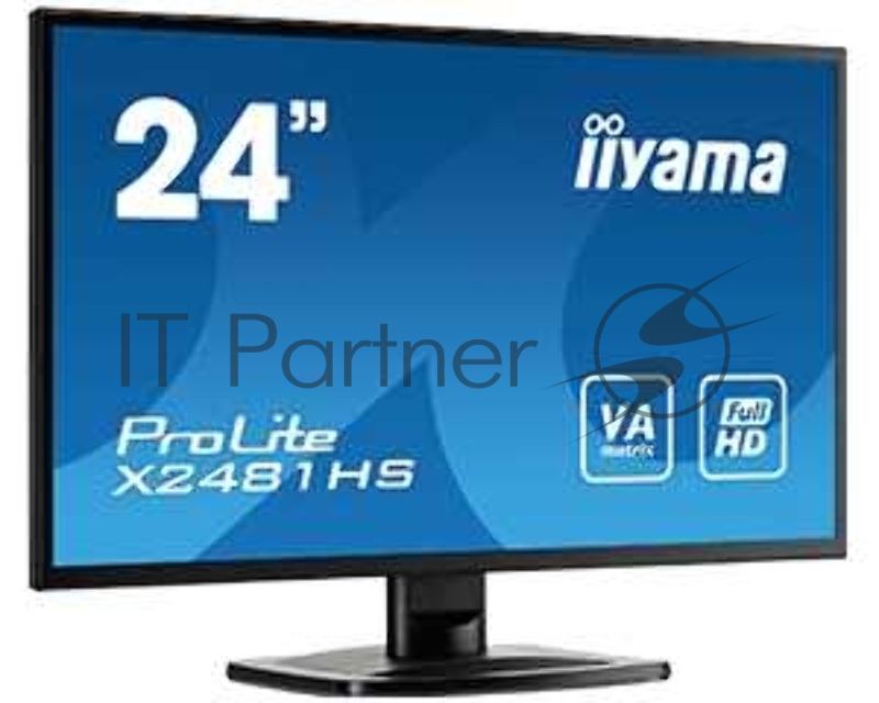 Монитор Iiyama 23.6 X2481HS-B1 черный VA LED 6ms 16:9 DVI HDMI M/M матовая 250cd 178гр/178гр 1920x1080 D-Sub FHD 3.7кг