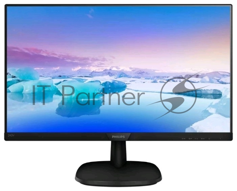 Монитор Philips 23.8 243V7QJABF (00/01) черный IPS LED 5ms 16:9 HDMI M/M матовая 1000:1 250cd 178гр/178гр 1920x1080 D-Sub DisplayPort FHD 3.66кг