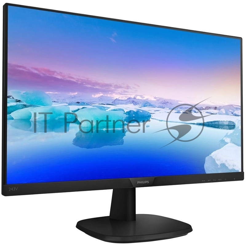 Монитор Philips 23.8 243V7QJABF (00/01) черный IPS LED 5ms 16:9 HDMI M/M матовая 1000:1 250cd 178гр/178гр 1920x1080 D-Sub DisplayPort FHD 3.66кг