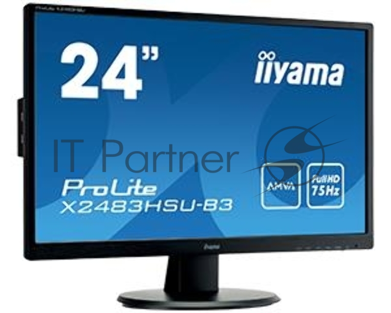 Монитор Iiyama 24 ProLite X2483HSU-B3 черный AMVA LED 4ms 16:9 HDMI M/M матовая 250cd 178гр/178гр 1920x1080 D-Sub DisplayPort FHD USB 3.9кг