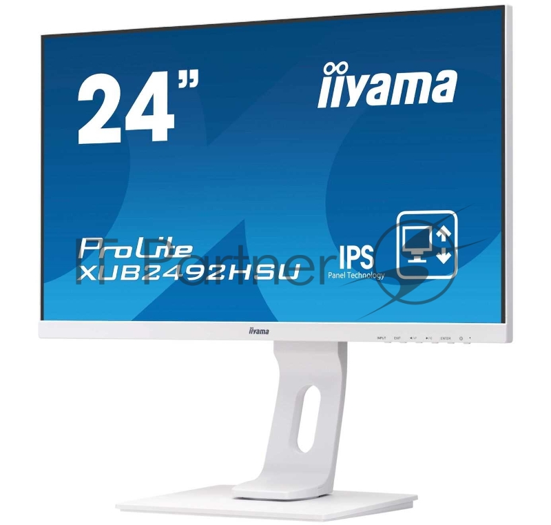 Монитор Iiyama 23.8 ProLite XUB2492HSU-W1 белый IPS LED 5ms 16:9 HDMI M/M матовая HAS Pivot 1000:1 250cd 178гр/178гр 1920x1080 D-Sub DisplayPort FHD USB 5.4кг