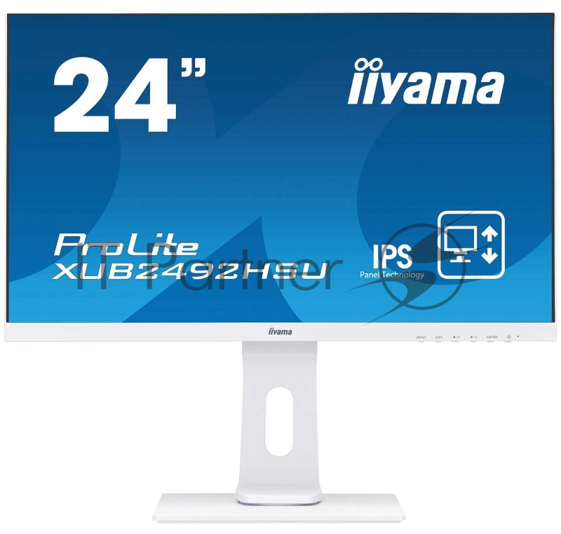 Монитор Iiyama 23.8 ProLite XUB2492HSU-W1 белый IPS LED 5ms 16:9 HDMI M/M матовая HAS Pivot 1000:1 250cd 178гр/178гр 1920x1080 D-Sub DisplayPort FHD USB 5.4кг
