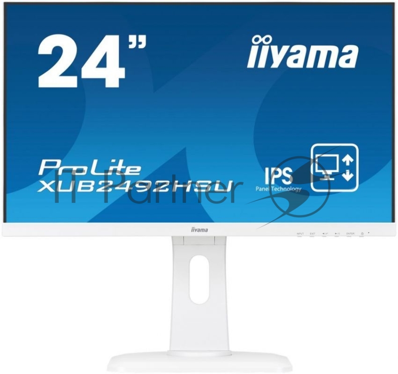 Монитор Iiyama 23.8 ProLite XUB2492HSU-W1 белый IPS LED 5ms 16:9 HDMI M/M матовая HAS Pivot 1000:1 250cd 178гр/178гр 1920x1080 D-Sub DisplayPort FHD USB 5.4кг
