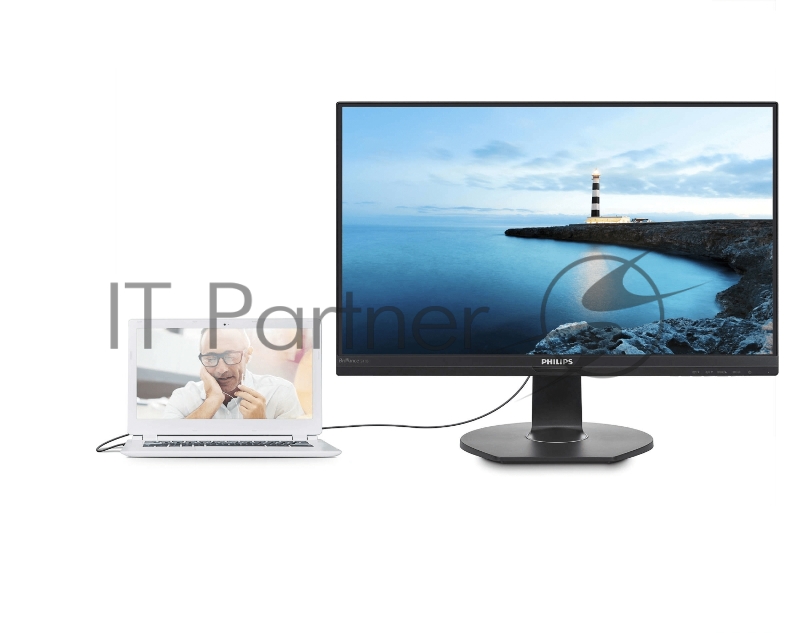 Монитор23.8 PHILIPS 241B7QUPBEB/00 Black с поворотом экрана (IPS, LED, 1920x1080, 5 ms, 178°/178°, 250 cd/m, 20M:1, +HDMI, +DisplayPort, +USB-C, +RJ45, +MM)