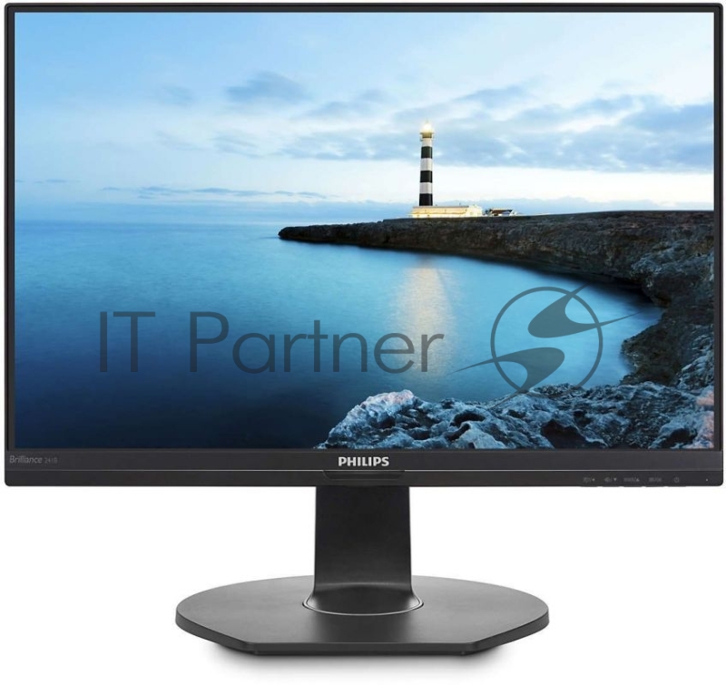 Монитор23.8 PHILIPS 241B7QUPBEB/00 Black с поворотом экрана (IPS, LED, 1920x1080, 5 ms, 178°/178°, 250 cd/m, 20M:1, +HDMI, +DisplayPort, +USB-C, +RJ45, +MM)