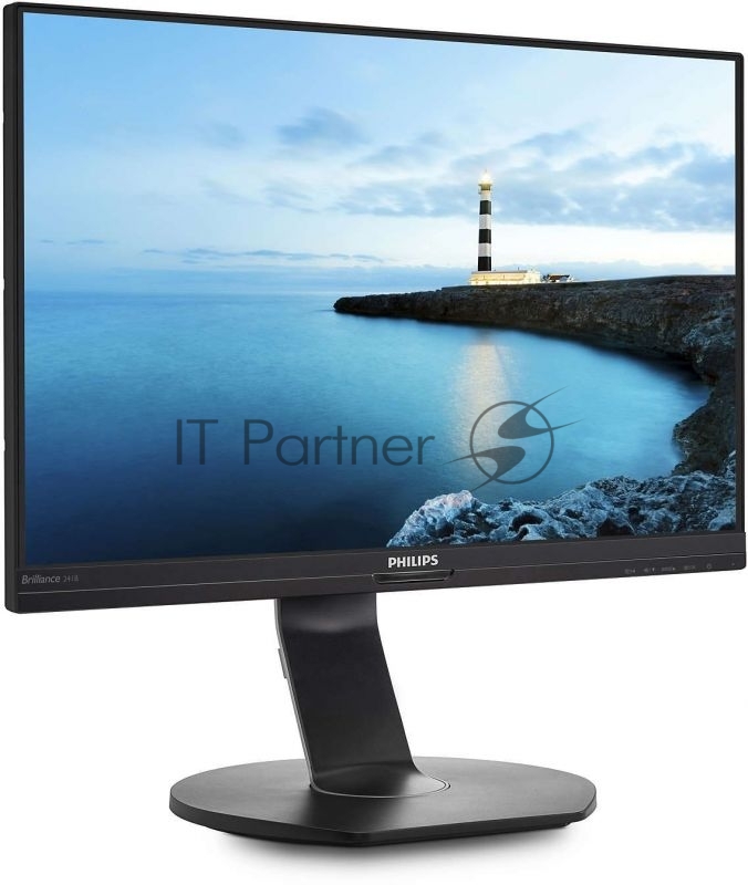 Монитор23.8 PHILIPS 241B7QUPBEB/00 Black с поворотом экрана (IPS, LED, 1920x1080, 5 ms, 178°/178°, 250 cd/m, 20M:1, +HDMI, +DisplayPort, +USB-C, +RJ45, +MM)