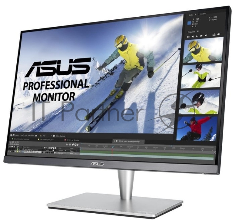 Монитор ASUS 24 PA24AC IPS LED, 1920x1200, 5ms, 400cd/m2, 178°/178°, 100Mln:1, 2*HDMI, DP, USB-Hub, колонки, HDR400, 60Hz, Tilt, Swivel, Pivot, HAS, VESA, Gray, 90LM04B0-B01370