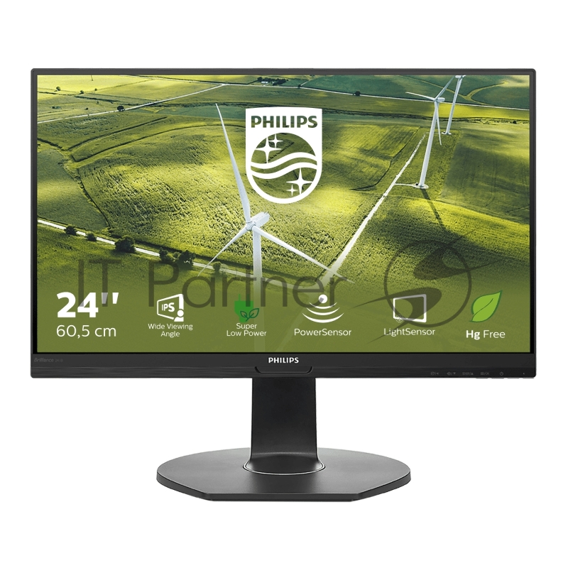 МОНИТОР 23.8 PHILIPS 241B7QGJEB/00 Black с поворотом экрана (IPS, 1920x1080, 5 ms, 178°/178°, 250 cd/m, 50M:1, +DVI, +H