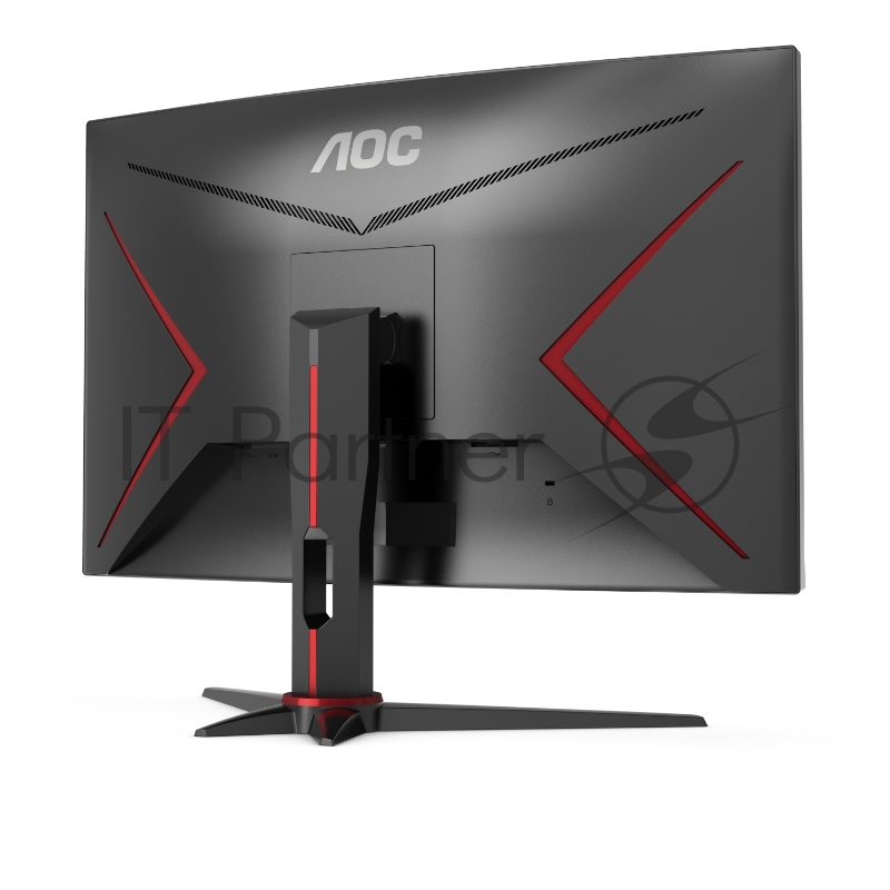 Монитор 23,6 AOC C24G2AE 1500R Curved 1920x1080 165Гц VA WLED 16:9 1ms VGA 2*HDMI DP 3000:1 80M:1 178/178 250cd Speakers HAS Sviwel Tilt Black/Red