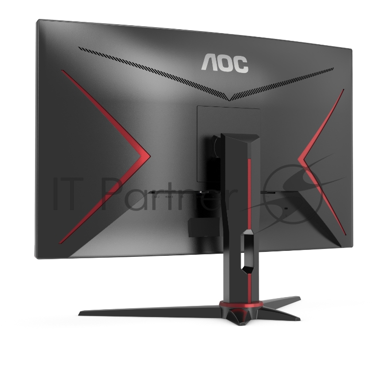 Монитор 23,6 AOC C24G2AE 1500R Curved 1920x1080 165Гц VA WLED 16:9 1ms VGA 2*HDMI DP 3000:1 80M:1 178/178 250cd Speakers HAS Sviwel Tilt Black/Red