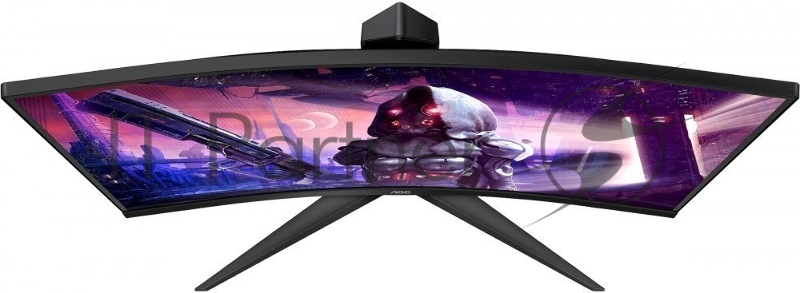 Монитор 23,6 AOC C24G2AE 1500R Curved 1920x1080 165Гц VA WLED 16:9 1ms VGA 2*HDMI DP 3000:1 80M:1 178/178 250cd Speakers HAS Sviwel Tilt Black/Red
