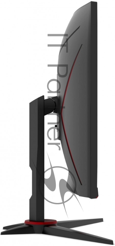 Монитор 23,6 AOC C24G2AE 1500R Curved 1920x1080 165Гц VA WLED 16:9 1ms VGA 2*HDMI DP 3000:1 80M:1 178/178 250cd Speakers HAS Sviwel Tilt Black/Red