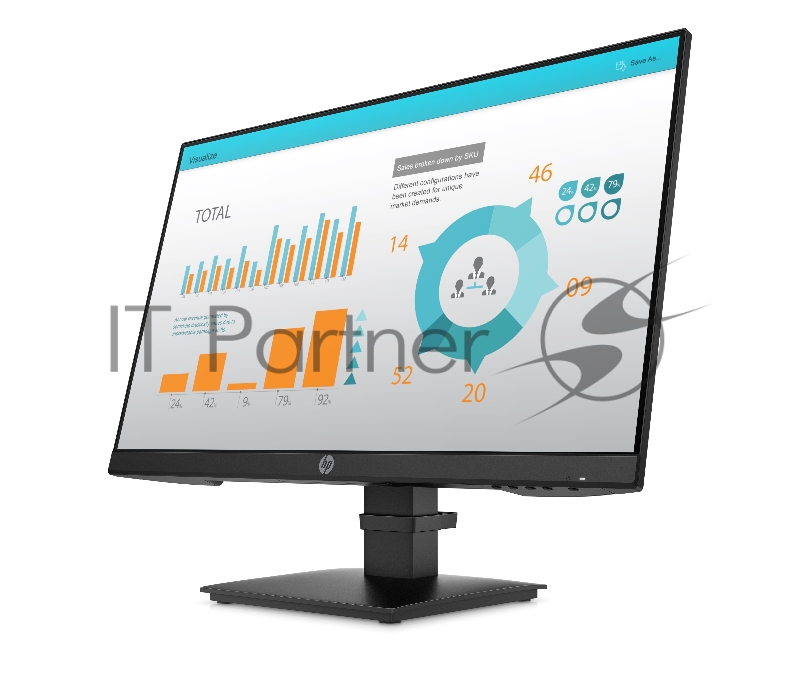 Монитор HP P24 G4 23,8 Monitor 1920x1080 FHD, IPS, 16:9, 250 cd/m2, 1000:1, 5ms, 178°/178°, DP, HDMI, VGA, Low Blue Light, Plug-and-Play, Black (5QG35AA)