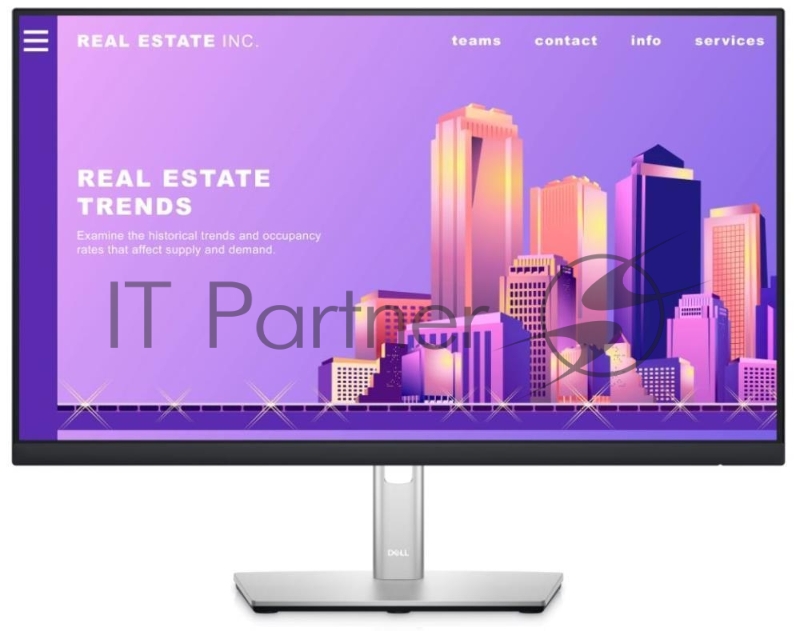 Монитор 23.8 Dell P2422H черный IPS LED 5ms 16:9 HDMI матовая HAS Pivot 1000:1 250cd 178гр/178гр 1920x1080 D-Sub DisplayPort FHD USB