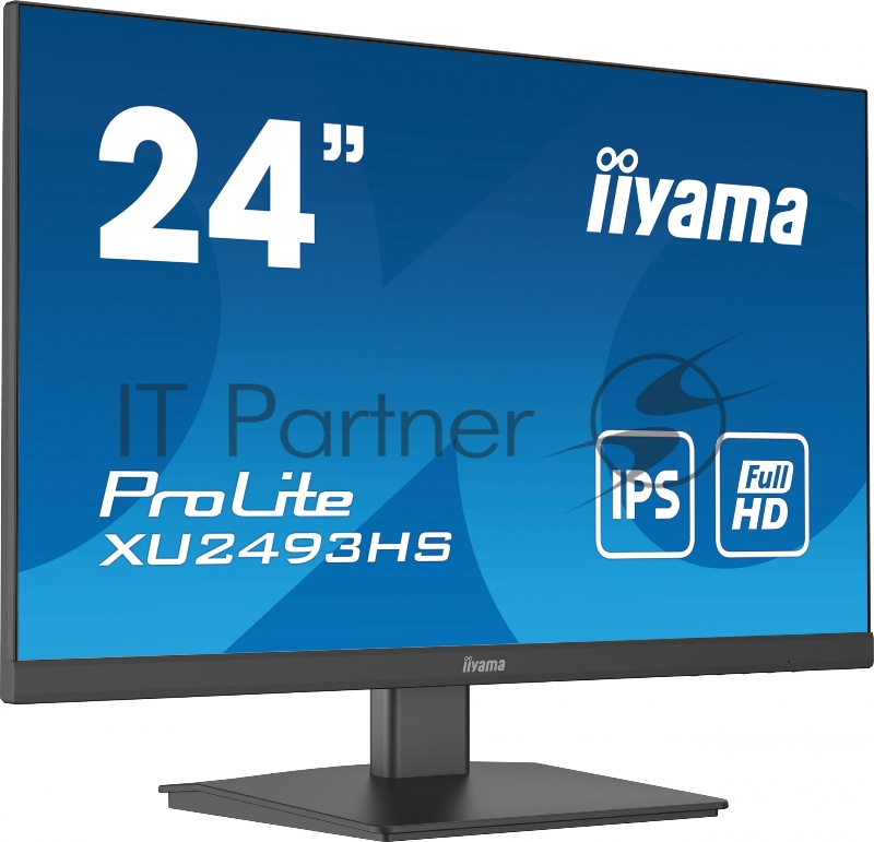Монитор жидкокристаллический Iiyama LCD 23.8 16:9 1920х1080(FHD) IPS, nonGLARE, 250cd/m2, H178°/V178°, 1000:1, 5М:1, 16.7M, 4ms, VGA, HDMI, DP, Tilt, Speakers, 3Y, Black