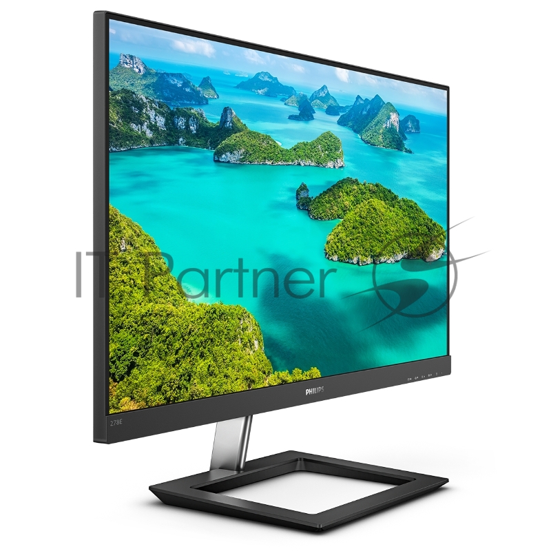МОНИТОР 27 PHILIPS 278E1A/00 Black (IPS, 3840x2160, 4 ms, 178°/178°, 350 cd/m, Mega DCR, +2xHDMI, +DisplayPort, +MM)