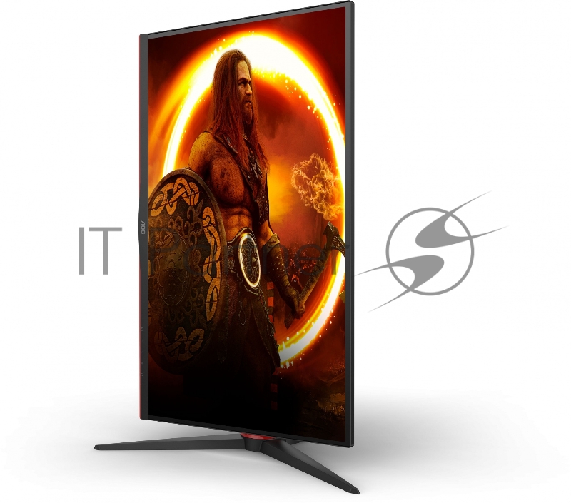 МОНИТОР 27 AOC 27G2U Black-Red с поворотом экрана (IPS, 1920x1080, 144Hz, 1 ms, 178°/178°, 250 cd/m, 80M:1, +2xHDMI 1.4