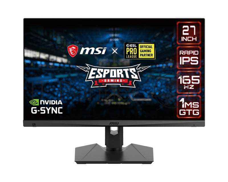 Монитор 27 MSI Optix MAG274QRF WQHD (2560x1440 (матовый))/Flat/Rapid IPS/165Hz/1ms GTG