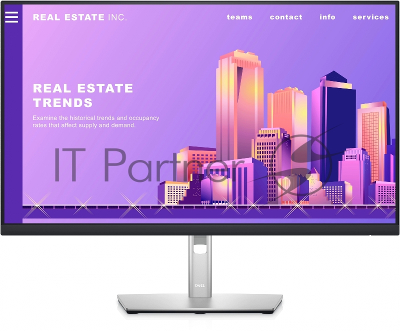 Монитор 27 DELL P2722H, IPS, 1920x1080, 5ms, 300cd/m2, 1000:1, HAS, Tilt, Pivot, VGA, HDMI, DP, 5xUSB 3.2, Black, 3 Y