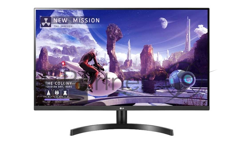 МОНИТОР 31.5 LG 32QN600-B Black (IPS, LED, Wide, 2560x1440, 75Hz, 5ms, 178°/178°, 350 cd/m, 1000:1, +DP, +2хHDMI, +USB,
