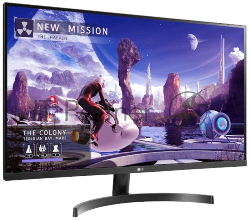 МОНИТОР 31.5 LG 32QN600-B Black (IPS, LED, Wide, 2560x1440, 75Hz, 5ms, 178°/178°, 350 cd/m, 1000:1, +DP, +2хHDMI, +USB,