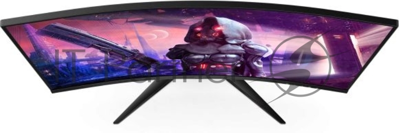 Монитор AOC 31.5 16:9 2560х1440(WQHD) VA, Curved, nonGLARE, 300cd/m2, H178°/V178°, 3000:1, 80M:1, 16.7M, 1ms, VGA, 2xHDMI, DP, Height adj, Pivot, Tilt, Swivel, 3Y, Black