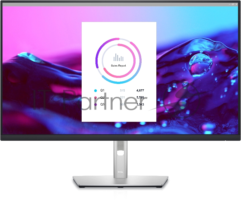 Монитор 31.5 DELL P3222QE, IPS, 3840x2160, 5ms, 350cd/m2, 1000:1, HAS, Tilt, HDMI, DP, 4xUSB 3.2,USB-C PD 65W, RJ-45, Black, 3 Y