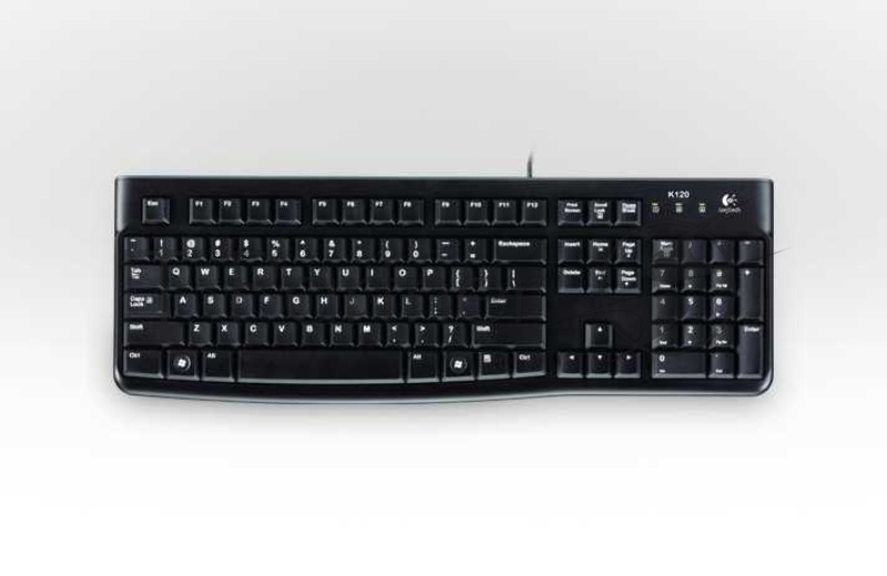 Клавиатура проводная Logitech K120 for business, USB 920-002522 Черный