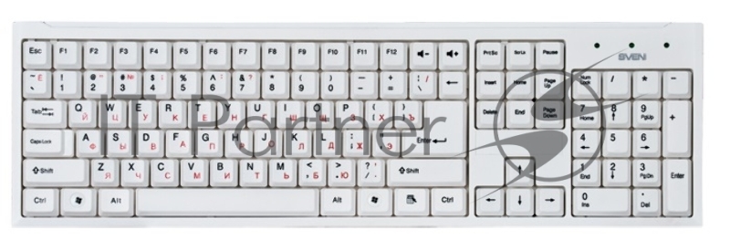 Клавиатура SVEN Standard 303 USB белая SV-03100303UW