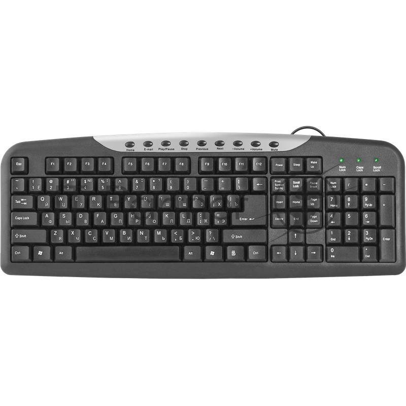 Клавиатура Defender HM-830 RU Black USB 45830 {Проводная клавиатура, полноразмерна}