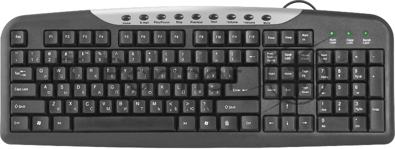 Клавиатура Defender HM-830 RU Black USB 45830 {Проводная клавиатура, полноразмерна}
