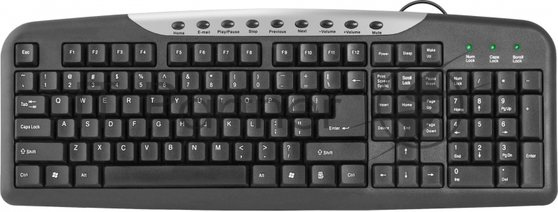 Клавиатура Defender HM-830 RU Black USB 45830 {Проводная клавиатура, полноразмерна}