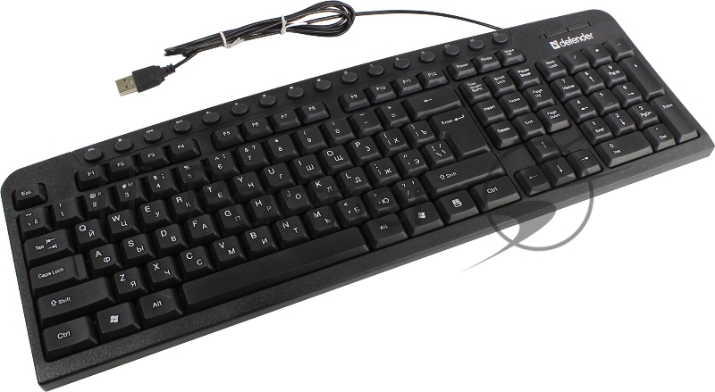 Клавиатура проводная Defender Focus HB-470 RU USB (Черный) 123клавиши (45470)
