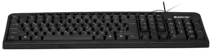 Клавиатура проводная Defender Focus HB-470 RU USB (Черный) 123клавиши (45470)