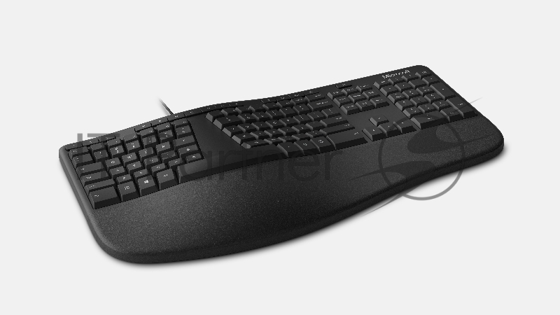Клавиатура Microsoft Ergonomic черный USB Multimedia Ergo (подставка для запястий)
