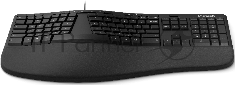 Клавиатура Microsoft Ergonomic черный USB Multimedia Ergo (подставка для запястий)