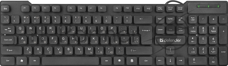 Клавиатура USB ELEMENT HB-190 RU BLACK 45191 DEFENDER