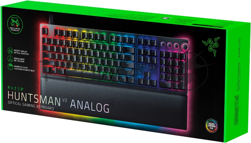 Игровая клавиатура Razer Huntsman V2 Analog - Analog Optical Gaming Keyboard - Russian Layout Razer Huntsman V2 Analog - Analog Optical Gaming Keyboard - Russian Layout