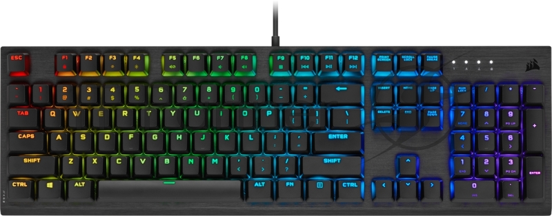 Игровая клавиатура Corsair Gaming™ CORSAIR K60 RGB PRO Low Profile Mechanical Gaming Keyboard, Backlit RGB LED, CHERRY MX Low Profile SPEED, Black