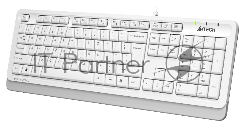 Клавиатура A4Tech Fstyler FKS10 белый/серый USB