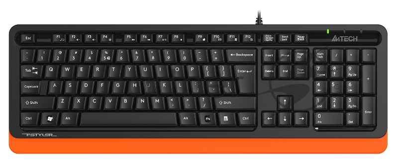 Клавиатура A4Tech Fstyler FKS10 черный/оранжевый USB