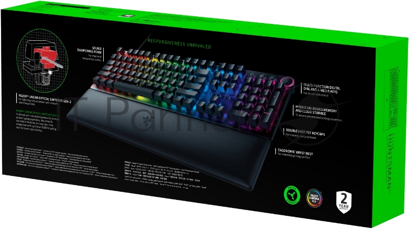 Игровая клавиатура Razer Huntsman V2 (Red Switch) - Russian Layout Gaming Keyboard